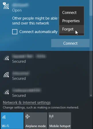 How to Forget a Network on Windows 5 forget-wifi-network