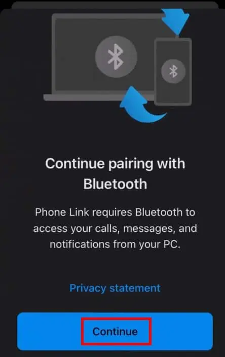 link-to-windows-iphone-continue
