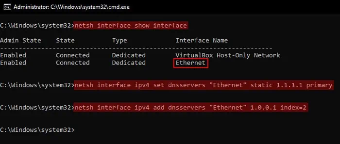 How to Change Your DNS Server (Complete Guide) 6 netsh-interface-show-interface-ipv4-set-add-dnsservers-1