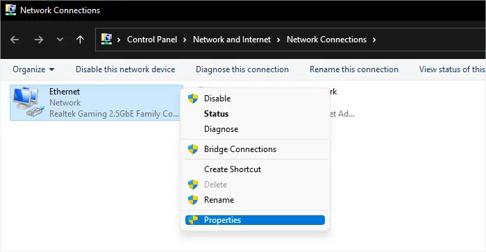 How to Change Your DNS Server (Complete Guide) 3 network-connections-ncpa-ethernet-properties