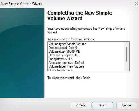 new-simple-voume-wizard-finish