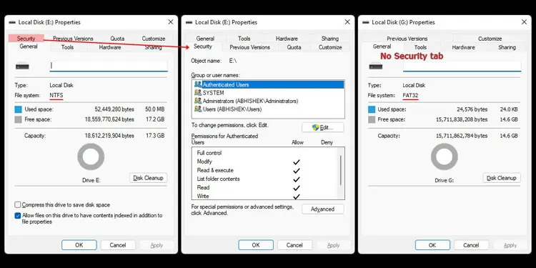 FAT32 Vs NTFS—What’s the Difference? 4 ntfs-vs-fat32-security