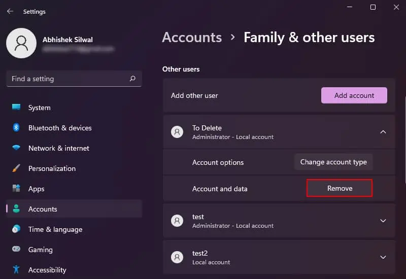 How to Delete Administrator Account in Windows? 6 Best Ways 2 other-users-administrator-account-remove