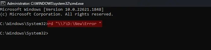 Fix: Could Not Find This Item This is No Longer Located 2 rd-rmdir-long-file-path-trailing-space
