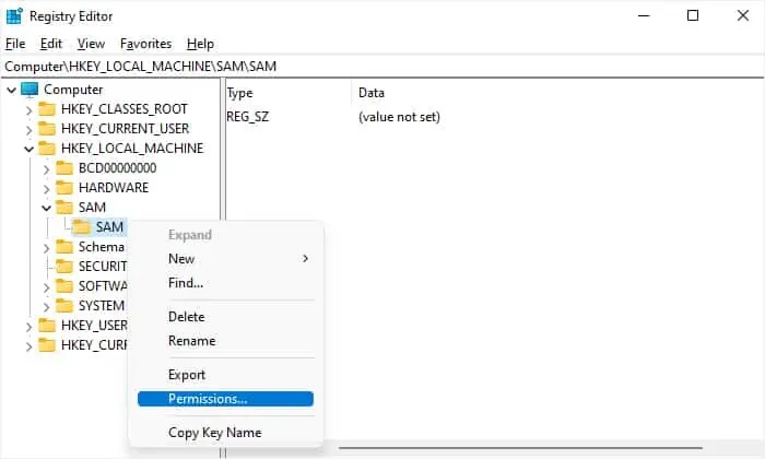How to Delete Administrator Account in Windows? 6 Best Ways 9 registry-sam-permissions