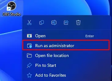 Why is My OBS Recording Choppy? 7 Ways to Fix It 1 run-obs-as-admin-obs-recording-choppy