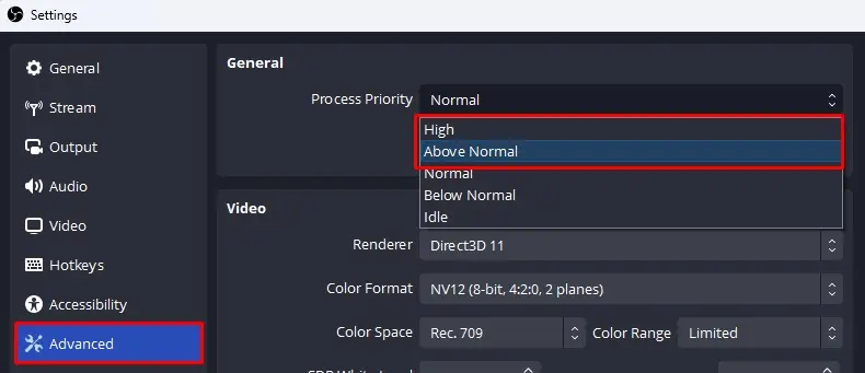Why is My OBS Recording Choppy? 7 Ways to Fix It 3 set-high-obs-priority-obs-recording-choppy