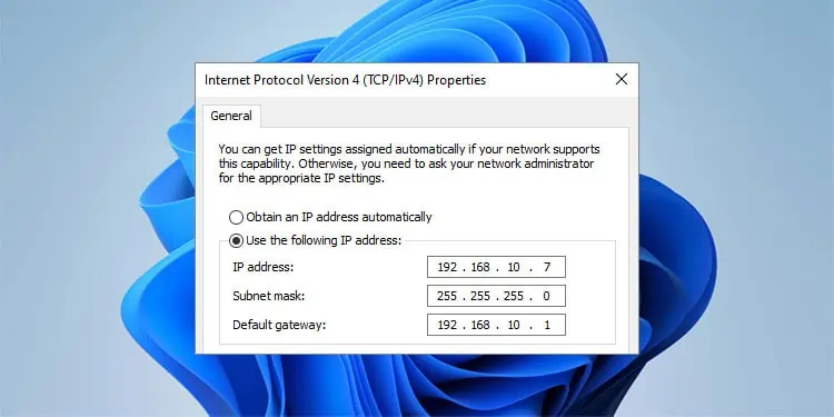 static-ip-on-windows
