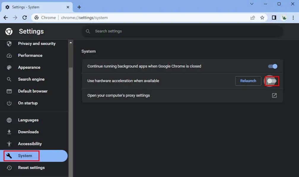 Fix: This Video Can’t Be Played (Error Code 224003) 23 turn-off-hardware-acceleration-in-chrome