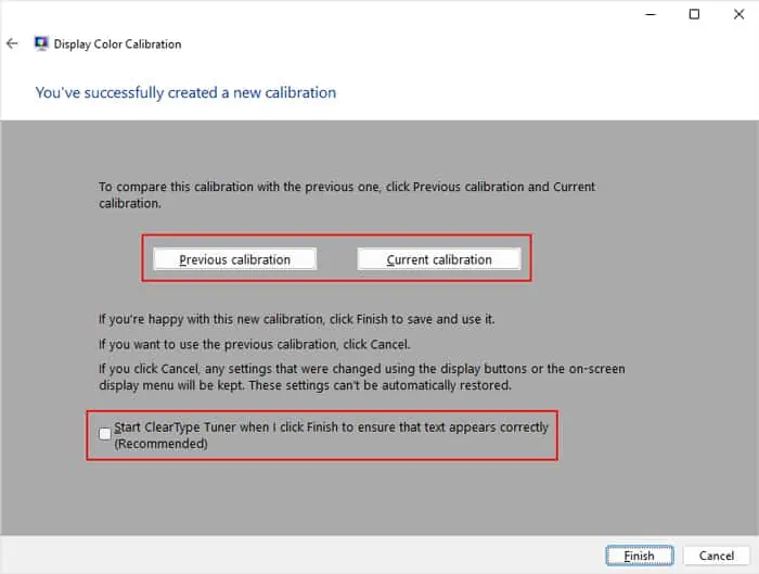 How to Calibrate Your Monitor? Detailed Guide 7 uncheck-start-cleartype-previous-current-calibration