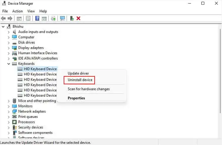 ASUS Keyboard Light When Not Working? Try These 10 Fixes 25 uninstall-keyboard-driver-from-device-manager