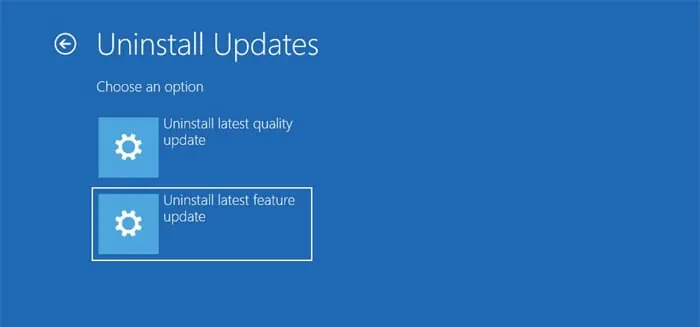 How to Restore/Recover Windows.old folder 2 uninstall-latest-feature-update