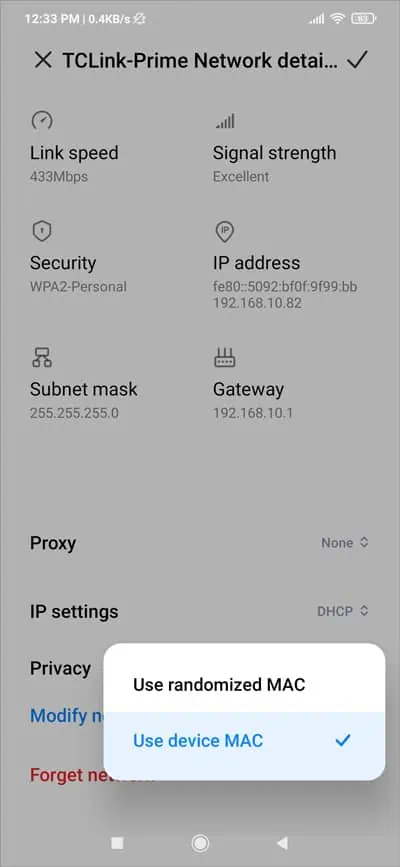 Fix: Connected to Device Can’t Provide Internet 5 use-device-mac-android