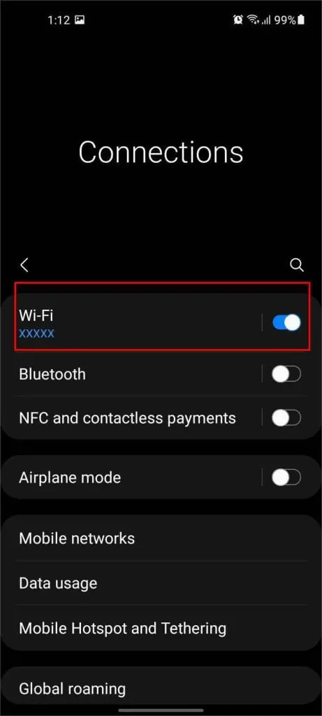 How to Change Wi-Fi Network (Name & Password) 7 wifi-option-in-connections-461x1024