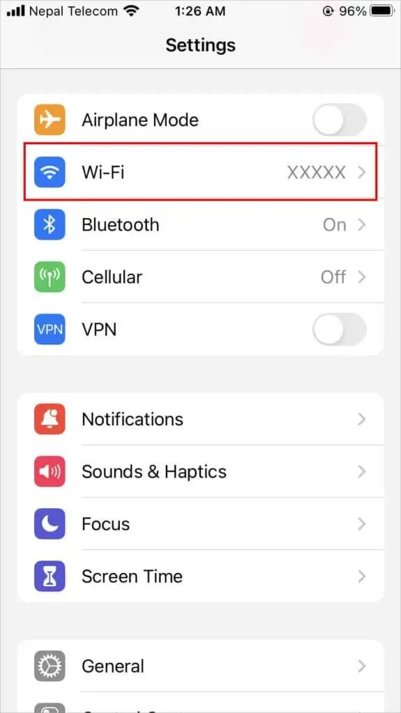 How to Change Wi-Fi Network (Name & Password) 11 wifi-option-in-ios-576x1024
