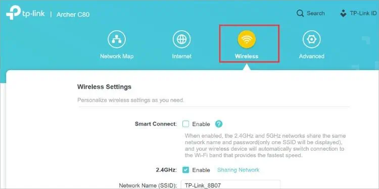 How to Change Wi-Fi Network (Name & Password) 17 wireless-option-in-archer-c80