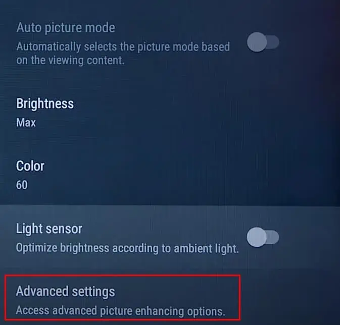 How to Reduce Noise on TV 17 advanced-settings-sony-tv