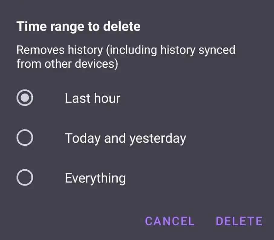 How to Clear History on Firefox 13 android-firefox-history-time-range-to-clear