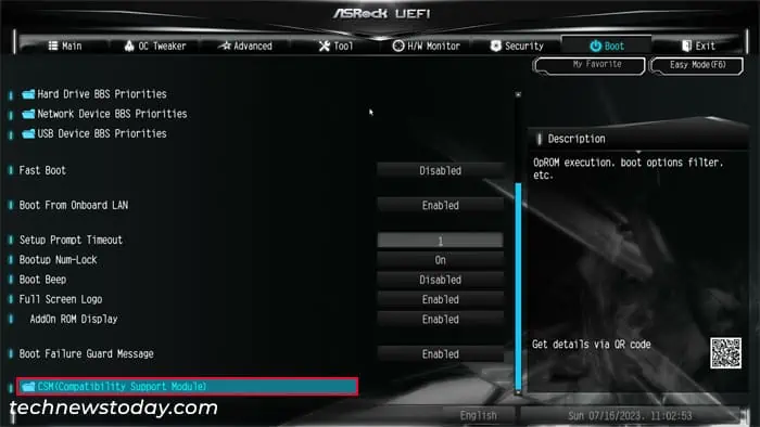 How to Disable or Enable CSM on ASRock Motherboard BIOS 4 asrock-boot-compatibility-support-module-csm-1