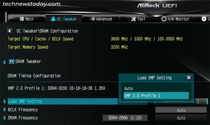 How to Enable XMP in BIOS? 5 asrock-oc-tweaker-dram-configuration-load-xmp-setting-xmp-2.0-profile-1