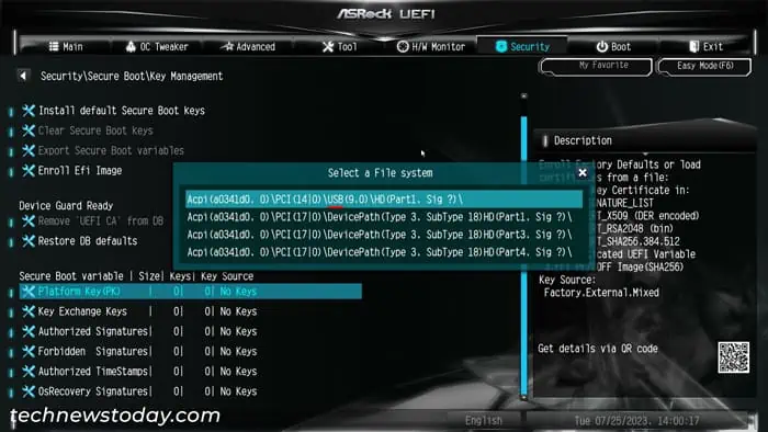 How to Enable or Disable Secure Boot on ASRock Motherboard 13 asrock-secure-boot-key-update-select-usb