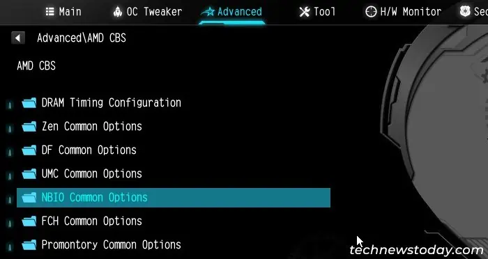 How to Enable Integrated Graphics on ASRock 9 asrock-uefi-advanced-amd-cbs-nbio-common-options