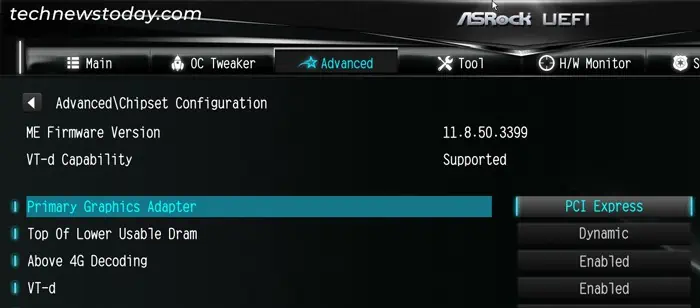 How to Enable Integrated Graphics on ASRock 5 asrock-uefi-advanced-chipset-configuration-primary-graphics-adapter