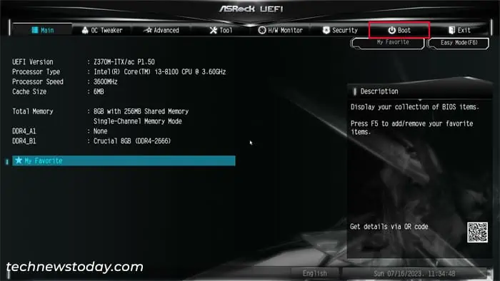 How to Disable or Enable CSM on ASRock Motherboard BIOS 3 asrock-uefi-advanced-mode-boot-tab-1