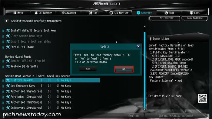 How to Enable or Disable Secure Boot on ASRock Motherboard 12 asrock-uefi-platform-key-update-no