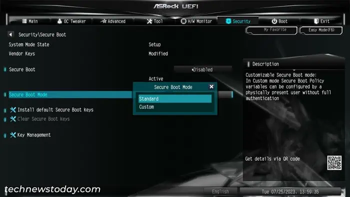 How to Enable or Disable Secure Boot on ASRock Motherboard 8 asrock-uefi-secure-boot-standard