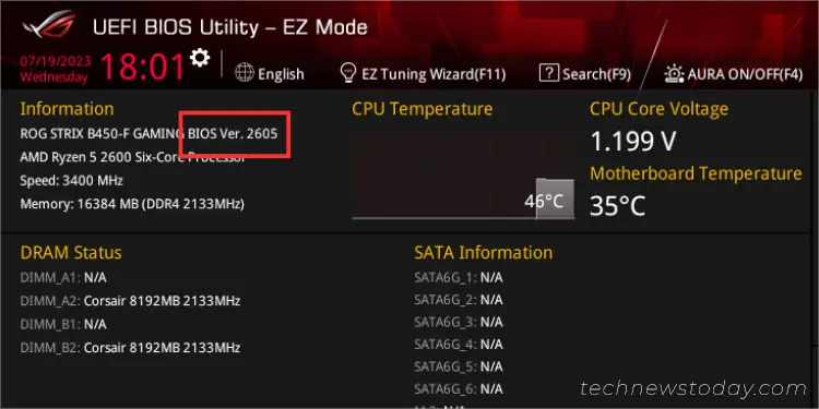 How to Check BIOS Version on ASUS? 5 Proven Ways 2 asus-bios-version-checking-ez-mode