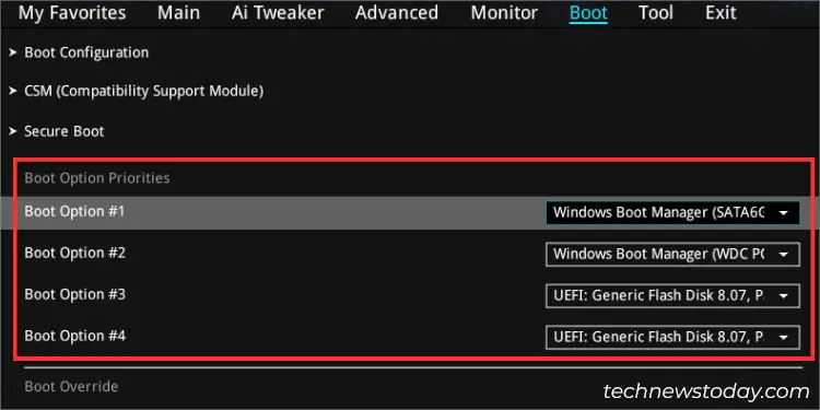 boot-option-priorities