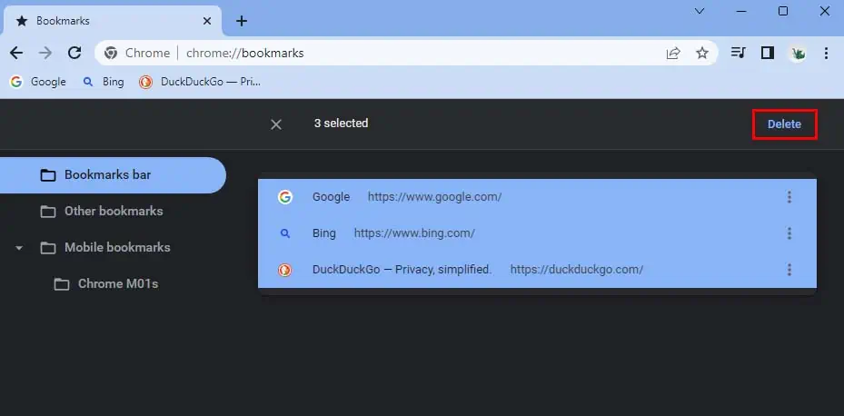chrome-delete-multiple-bookmarks