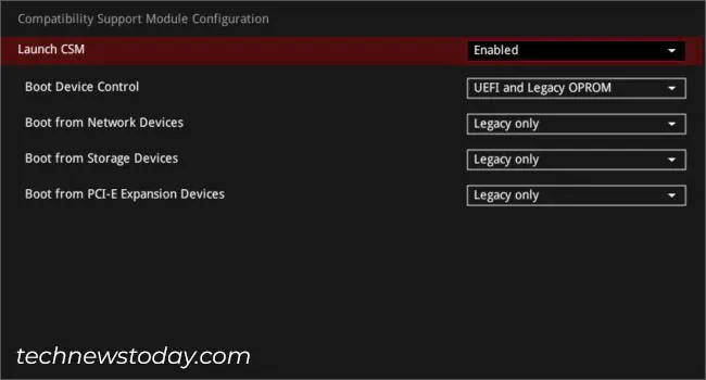 How to Enable or Disable CSM on ASUS? 5 csm-enabled-additional-boot-options