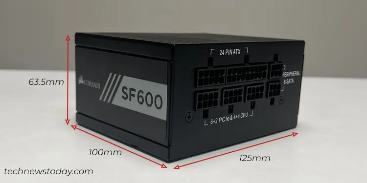 ATX vs SFX Power Supplies: Finding Your Perfect Fit 2 dimensions-of-sfx-psu