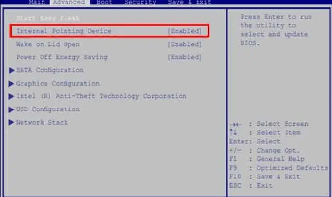 disable-internal-pointing-device