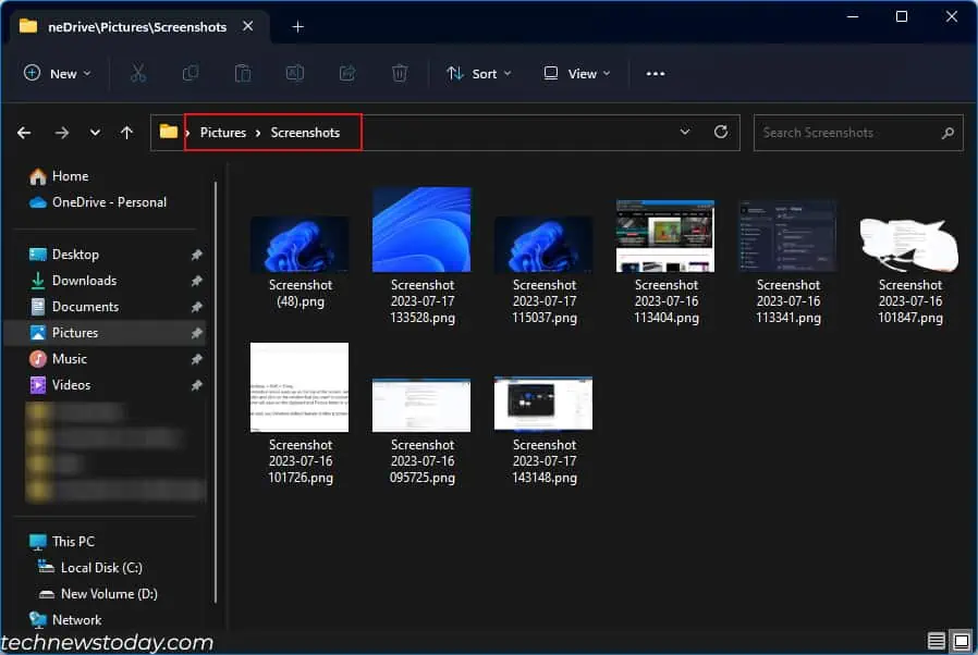 How to Screenshot on Toshiba Laptop 1 file-save-location-screenshot