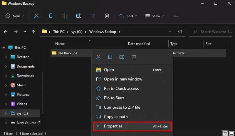 folder-properties
