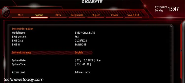 How To Check Gigabyte BIOS Version 3 gigabyte-b450-bios-version