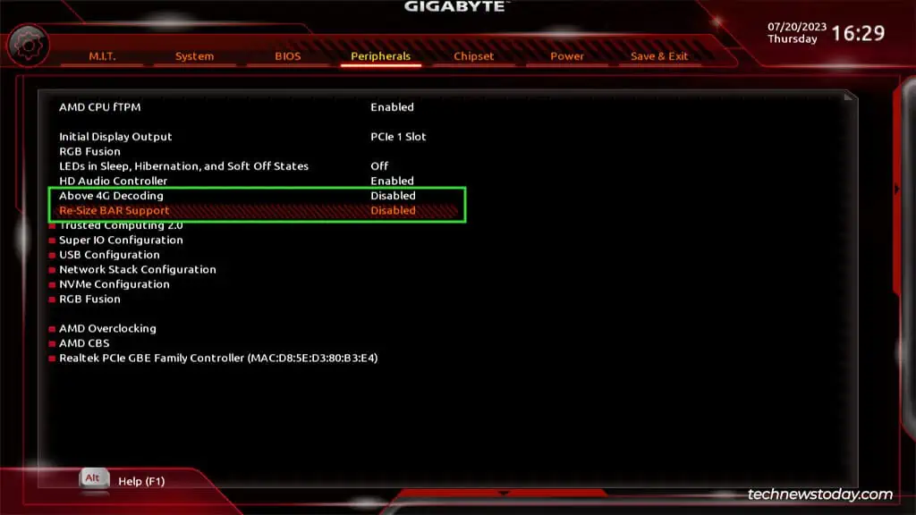 How To Enable Or Disable CSM On Gigabyte 7 gigabyte-bios-resize-bar