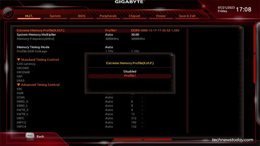 How To Enable XMP In Gigabyte BIOS 6 gigabyte-xmp-profile