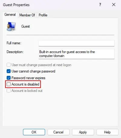 5 Ways to Create Guest Account in Windows 10 6 guest-account-is-disabled-disable