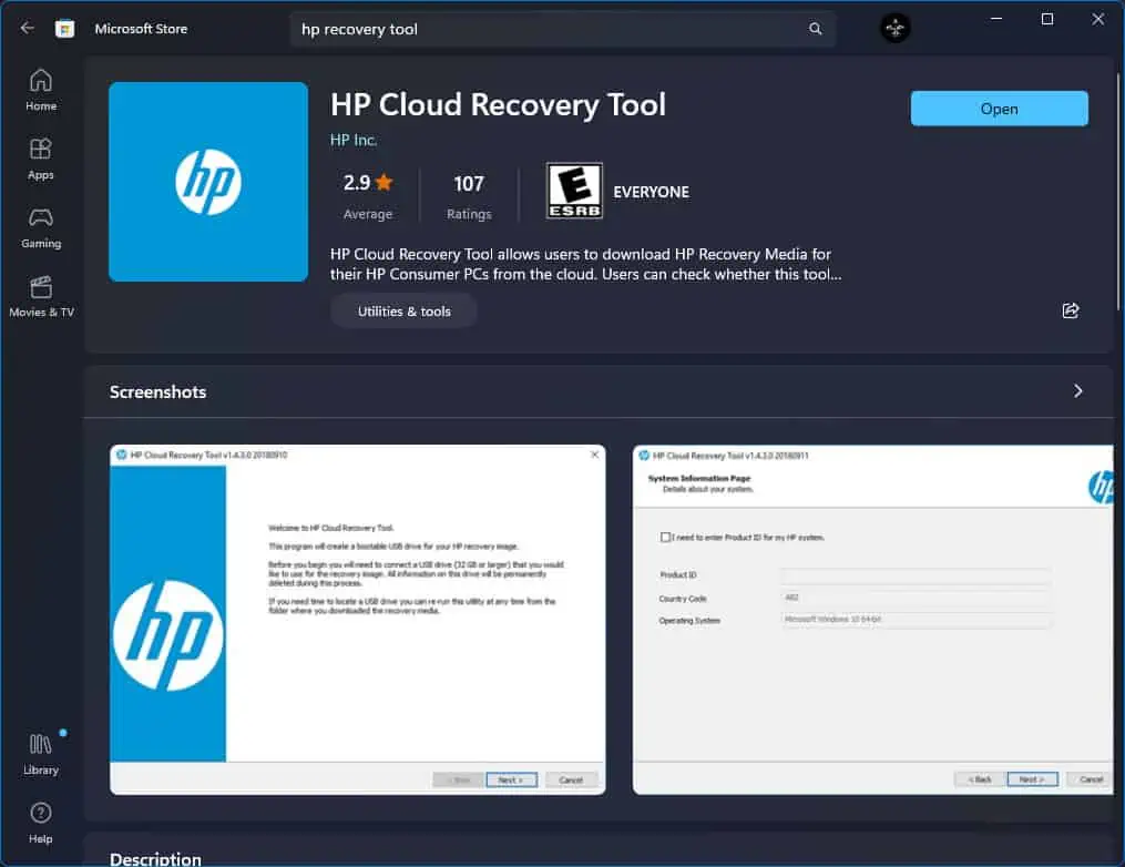 How to Factory Reset HP Laptop 6 install-hp-cloud-recovery-tool