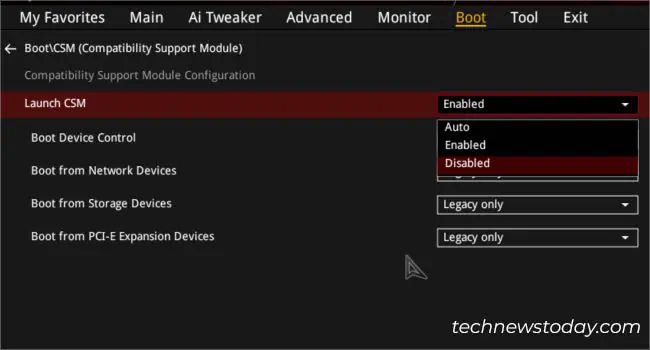launch-csm-asus-option