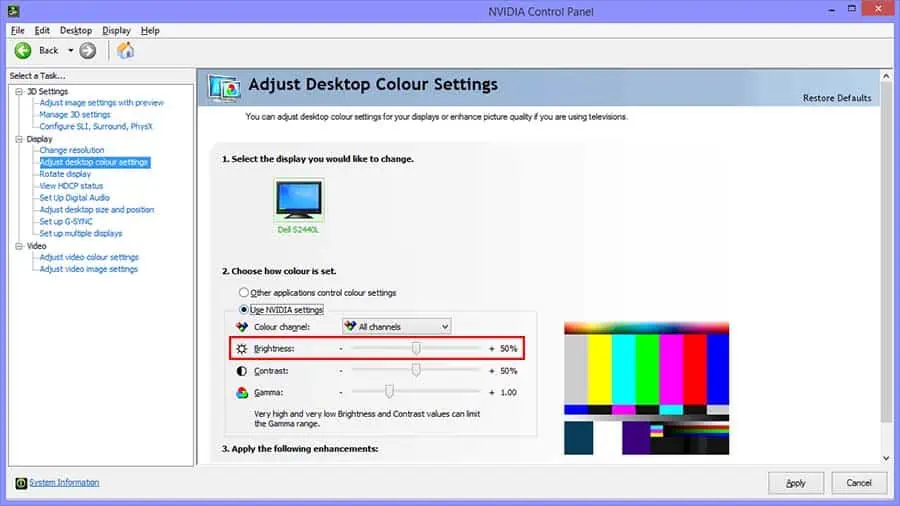 How to Change Brightness on Dell Monitor? 4 Proven Ways 6 nvidia-brightness-controls-1