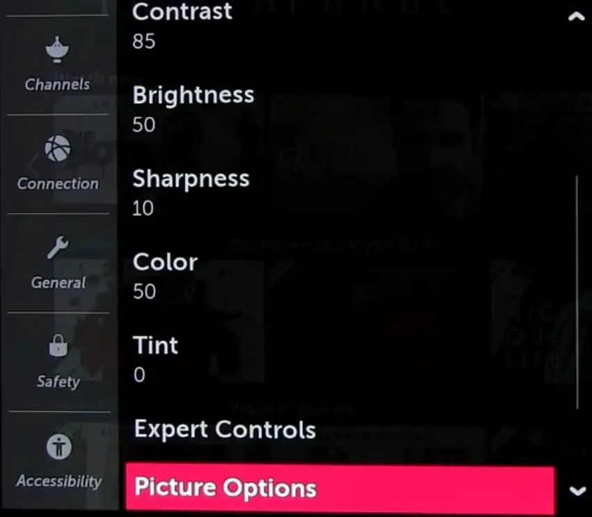 How to Reduce Noise on TV 12 picture-options-in-lg-tv