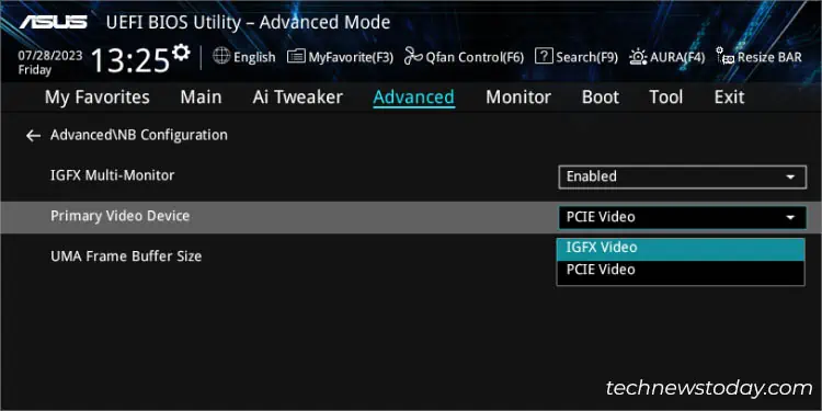 primary-video-device-selection