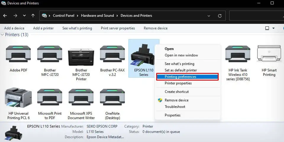 How to Unclog a Printer Head 8 printing-preference-of-epson-printer-4