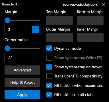 How to Make Your Desktop Look Cool and Aesthetic 6 roundedtb-settings