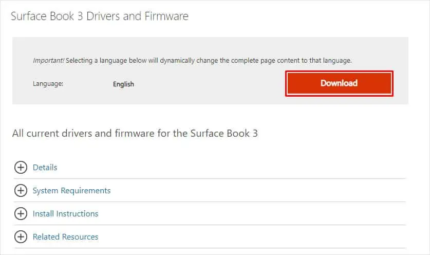 udpate-surface-book-3-firmware-download